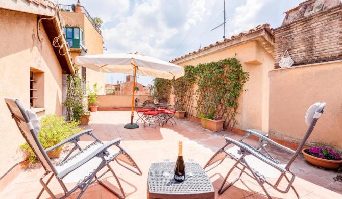 Romantic house with terrace